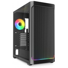 CAJA GAMING SHARKOON AK4W RGB Strip NEGRO 4XVENT 120MM 3XUSB SN FUENTE
