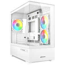 CAJA GAMING SHARKOON MK6 RGC MICRO ATX BLANCO 3XVENT 120MM 2XUSB SN FUENTE
