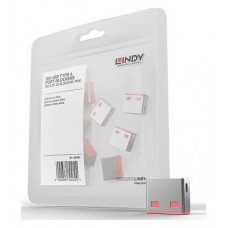 Lindy 40460 bloqueador de puerto USB tipo A Rosa Acrilonitrilo butadieno estireno (ABS) 10 pieza(s) (Espera 4 dias)