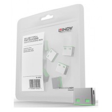 Lindy 40461 bloqueador de puerto USB tipo A Verde Acrilonitrilo butadieno estireno (ABS) 10 pieza(s) (Espera 4 dias)