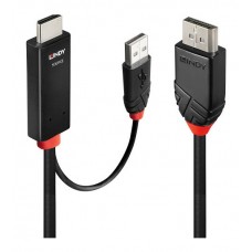 Lindy 41498 adaptador de cable de v&iacute;deo 1 m HDMI + USB Type-A DisplayPort Negro (Espera 4 dias)