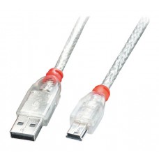 Lindy 41784 cable USB USB 2.0 3 m USB A Mini-USB B Transparente (Espera 4 dias)