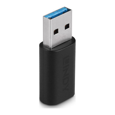 Lindy 41904 cambiador de g&eacute;nero para cable USB 3.2 Type A USB 3.2 Type C Negro (Espera 4 dias)