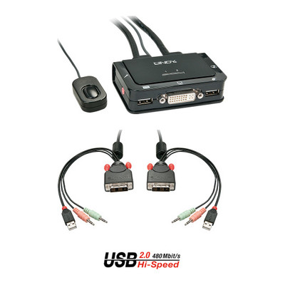 Lindy 42341 interruptor KVM Negro (Espera 4 dias)-SX44 Lindy 42341 interruptor KVM Negro (Espera 4 dias)