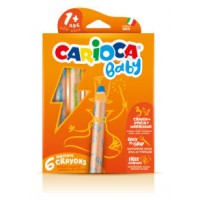 CAJA 6 LÁPICES 3 EN 1 + SACAPUNTAS CARIOCA BABY 42817 (Espera 4 dias)