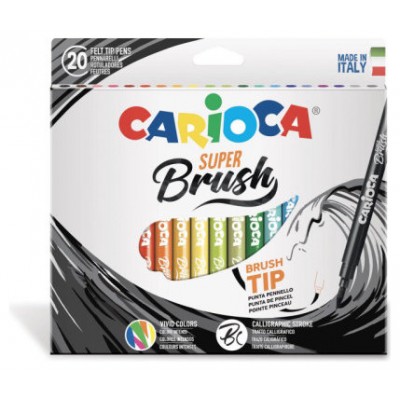 CAJA 20 ROTULADORES SUPER BRUSH CARIOCA CARIOCA 42968 (Espera 4 dias)