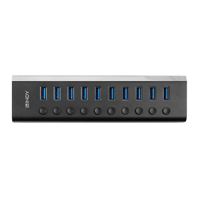 Lindy 43370 hub de interfaz USB 3.2 Gen 1 (3.1 Gen 1) Type-B 5000 Mbit/s Negro (Espera 4 dias)