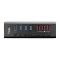 Lindy 43371 hub de interfaz USB 3.2 Gen 1 (3.1 Gen 1) Type-B 5000 Mbit/s Negro (Espera 4 dias)-17SX Lindy 43371 hub de interfaz USB 3.2 Gen 1 (3.1 Gen 1) Type-B 5000 Mbit/s Negro (Espera 4 dias)