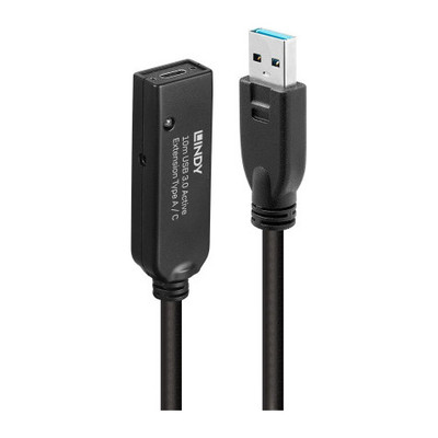 Lindy 43376 cable USB USB 3.2 Gen 1 (3.1 Gen 1) 10 m USB A USB C Negro (Espera 4 dias)