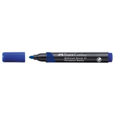MARCADOR MULTIMARK WINNER 23 AZUL PUNTA CÓNICA Y SIN CLIP FABER CASTELL 453353 (MIN12) (Espera 4 dias)