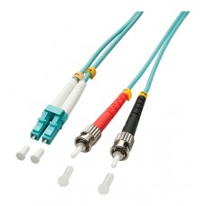 Lindy 3.0m OM3 LC - ST Duplex Cable de fibra &oacute;ptica e InfiniBand 3 m Turquesa (Espera 4 dias)