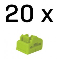 Lindy 47895 bloqueador de puerto RJ-45 Verde Acrilonitrilo butadieno estireno (ABS) 20 pieza(s) (Espera 4 dias)