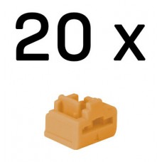 Lindy 47898 bloqueador de puerto RJ-45 Naranja Acrilonitrilo butadieno estireno (ABS) 20 pieza(s) (Espera 4 dias)