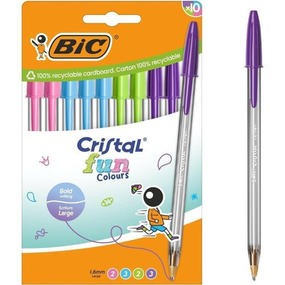 BOLIGRAFO TINTA BIC FUN SURTI 10U-DU2 BOLIGRAFO TINTA BIC FUN SURTI 10U