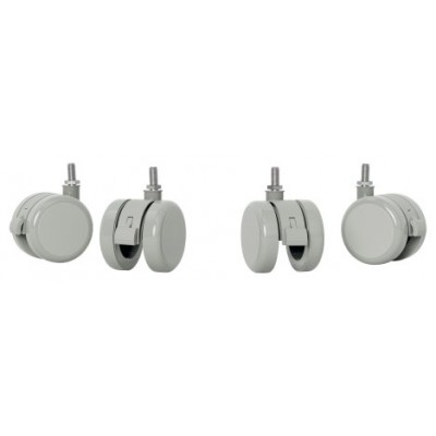 PACK DE 4 RUEDAS PARA MESA ELÉCTRICA COLOR GRIS LEITZ 53740085 (Espera 4 dias)