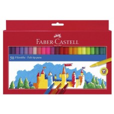 ESTUCHE CARTÓN 50 ROTULADORES ESCOLARES FABER CASTELL 554204 (Espera 4 dias)