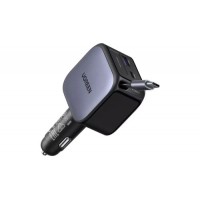 UGREEN 90W 2C1A FAST CAR CHARGER WITH RETRACTABLE USB-C CABLE (Espera 4 dias)