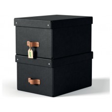 PACK 2 CAJAS DE ALMACENAMIENTO CART&Oacute;N MEDIANA COLOR NEGRO LEITZ 61490095 (Espera 4 dias)