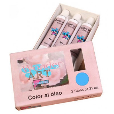 CAJA 3 TUBOS 21ML. ÓLEO Nº.29 AZUL CYAN WONDER ART BY PRYSE 6250029 (Espera 4 dias)