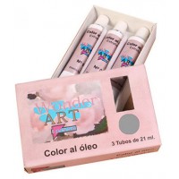 CAJA 3 TUBOS 21ML. ÓLEO Nº.61 GRIS WONDER ART BY PRYSE 6250061 (Espera 4 dias)