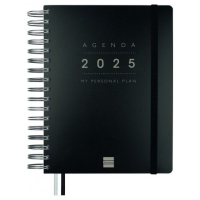 AGENDA 16 MESES SEPTIEMBRE 2024-DICIEMBRE 2025 4º 155X217 SEMANA VISTA VERTICAL TEMPUS NEGRO FINOCAM 626600125 (Espera 4 dias)