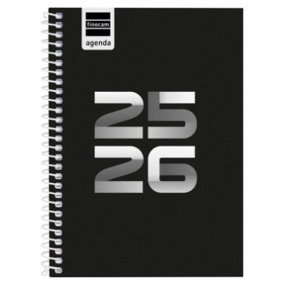 AGENDA ESCOLAR 2025-2026 COOL 8º 120X164 SEMANA VISTA HORIZONTAL NEGRO+ FINOCAM 645000326 (Espera 4 dias)