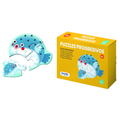 CAJA 4 PUZZLES PROGRESIVOS ANIMALES - PUZZLE DE 2/3 PIEZAS - A PARTIR DE 2 A&Ntilde;OS DOHE 65000 (Espera 4 dias)