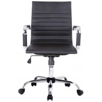 SILLA DE OFICINA EQUIP RESPALDO MEDIO COLOR NEGRO