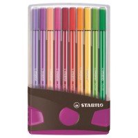 CAJA 20 ROTULADORES PEN 68 COLORPARADE PUNTA 1 MM ANTRACITA/ROSA STABILO 6820-04-03 (Espera 4 dias)