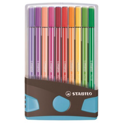 CAJA 20 ROTULADORES PEN 68 COLORPARADE PUNTA 1 MM ANTRACITA/AZUL STABILO 6820-04-04 (Espera 4 dias)