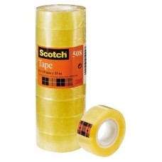 PACK 8 ROLLOS CINTAS ADHESIVAS TRANSPARENTE 19MM X 33M 508/1933 SCOTH 7100213205 (Espera 4 dias)