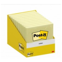 BLOC 100 HOJAS NOTAS ADHESIVAS 76X76MM CANARY YELLOW 654 ENCELOFANADO 6820-CY-W10 POST-IT 7100317841 (Espera 4 dias)