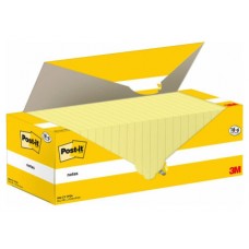 PACK 18+6 BLOCS 100 HOJAS NOTAS ADHESIVAS 76X76MM CANARY YELLOW CAJA CARTÓN 654-CY-VP24 POST-IT 7100319213 (Espera 4 dias)