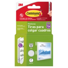 BLISTER TIRAS ADHESIVAS MEDIANAS PARA CUADROS HASTA 5KG COMMAND™ 17204WHI-4-ISP 3M 7100336967 (Espera 4 dias)-SX1 BLISTER TIRAS ADHESIVAS MEDIANAS PARA CUADROS HASTA 5KG COMMAND™ 17204WHI-4-ISP 3M 7100336967 (Espera 4 dias)