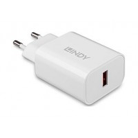 Lindy 73412 cargador de dispositivo m&oacute;vil Smartphone, Tableta Blanco Corriente alterna Carga r&aacute;pida Interior, Exterior (Espera 4 dias)