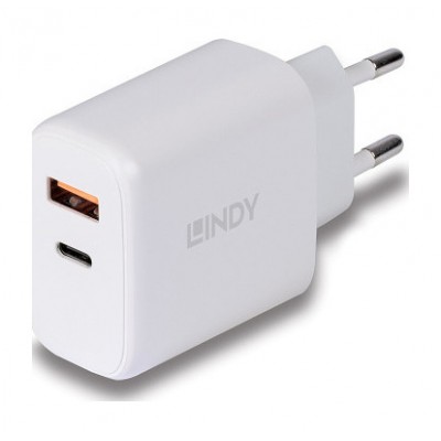 Lindy 73424 cargador de dispositivo m&oacute;vil Universal Blanco Corriente alterna Carga r&aacute;pida Interior (Espera 4 dias)