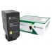 Lexmark CS/CX 827 Cartucho de toner amarillo Retornable