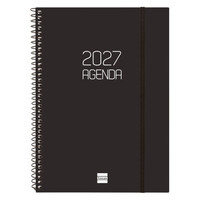 AGENDA 2027 BASIC OPAQUE E10 155X212MM SEMANA VISTA HORIZONTAL NEGRO FINOCAM 742766027 (Espera 4 dias)-1SX AGENDA 2027 BASIC OPAQUE E10 155X212MM SEMANA VISTA HORIZONTAL NEGRO FINOCAM 742766027 (Espera 4 dias)