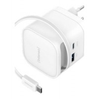 Intenso Cargador GaN W65ACIC retráctil Blanco-5SX Intenso Cargador GaN W65ACIC retráctil Blanco