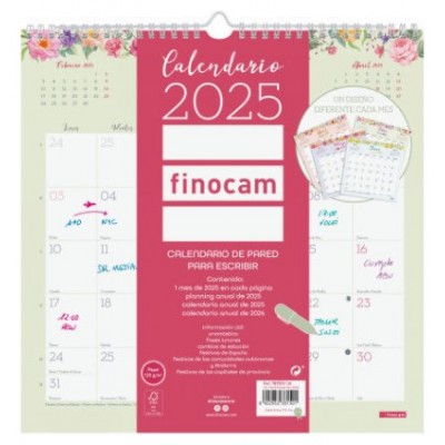 CALENDARIO 2025 PARED TRENDY DESIGN ESCRIBIR 300x300MM FINOCAM 787530125 (Espera 4 dias)