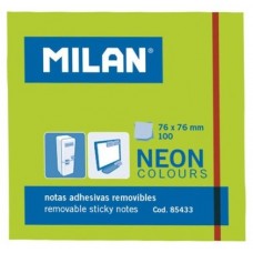 MILAN BLOC NOTAS ADHESIVAS 100 HOJAS 76X76MM VERDE