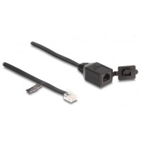Delock Cable RJ11 macho a RJ11 hembra con tapa