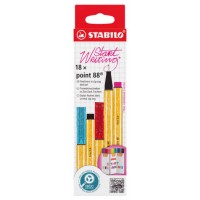 ESTUCHE CARTON ZIG-ZAG ROTULADOR PUNTA FINA 0,4MM. POINT 88 CON 18 UNIDADES COLORES SURTIDOS STABILO 8818-5 (Espera 4 dias)