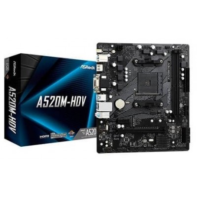 PLACA ASROCK A520M-HDV.AMD.AM4.A520.2DDR4.M· (Espera 4 dias)