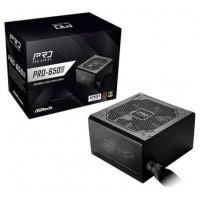 FUENTE ALIMENTACION ASROCK PRO-650B,PSU,850W,BRONZE (Espera 4 dias)