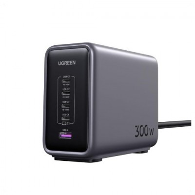 Ugreen 90903B cargador de dispositivo móvil Universal Negro, Gris Corriente alterna Carga rápida Interior (Espera 4 dias)
