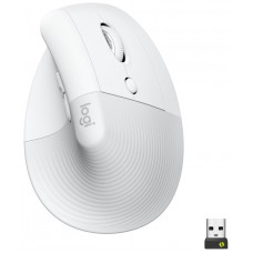 LOGITECH Raton Inalambrico 6 botones Ergonomico, Vertical, Videojuegos color Blanco crudo