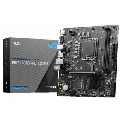 PLACA MSI PRO H610M-E D4 1700 2DDR4 HDMI 4SATA3 MATX (Espera 4 dias)