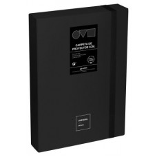 CAJA DE PROYECTOS 5CM EN POLYFOAM UNEQUAL MINIMAL NEGRO GRAFOPLAS 91271210 (Espera 4 dias)