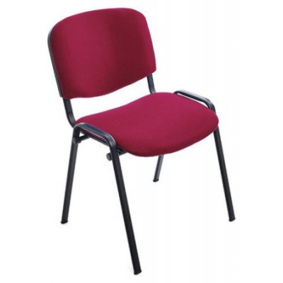 SILLA CONFIDENTE ESTRUCTURA DE TUBO METÁLICO RESPALDO Y ASIENTO TAPIZADOS COLOR BURDEOS ROCADA 965/2 (Espera 4 dias)